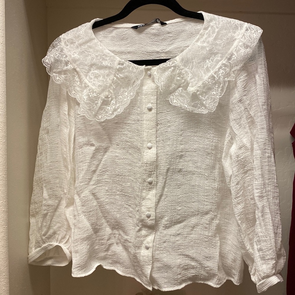 White Zara blouse new with tags.